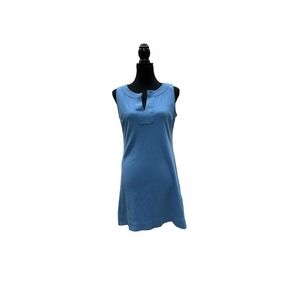 New York & Co Women's Blue Knit Sleeveless Shift Dress Size Small